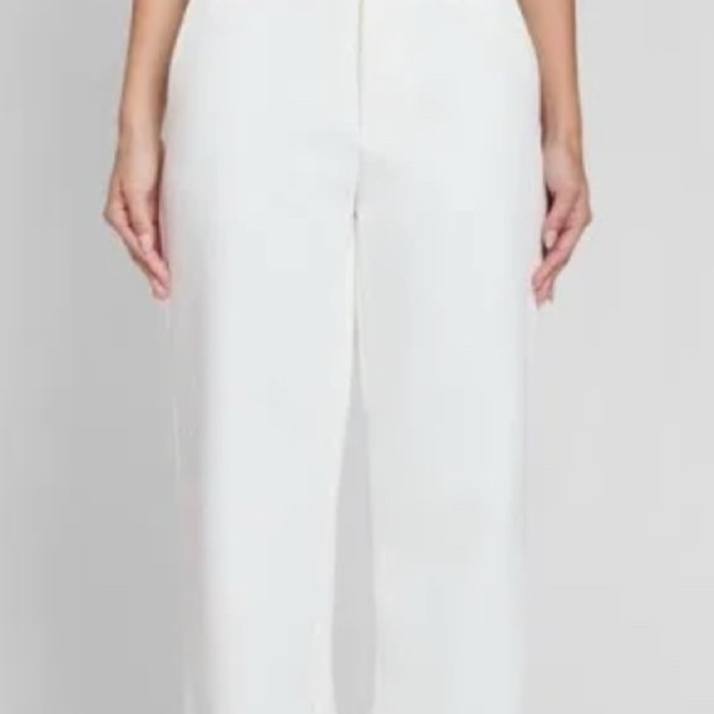 White Wide Leg Trousers
